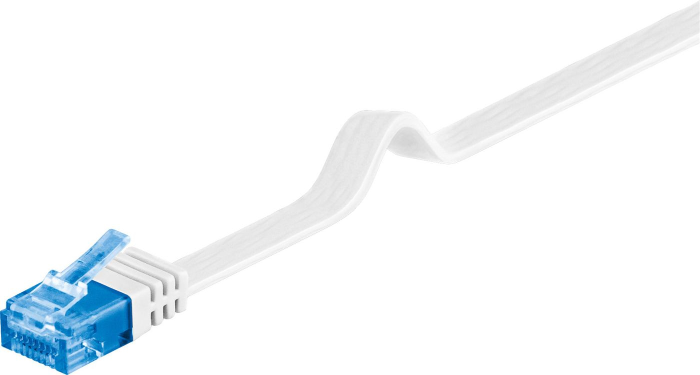Image of Microconnect V-UTP6A02W-FLAT networking cable White 2 m Cat6a...