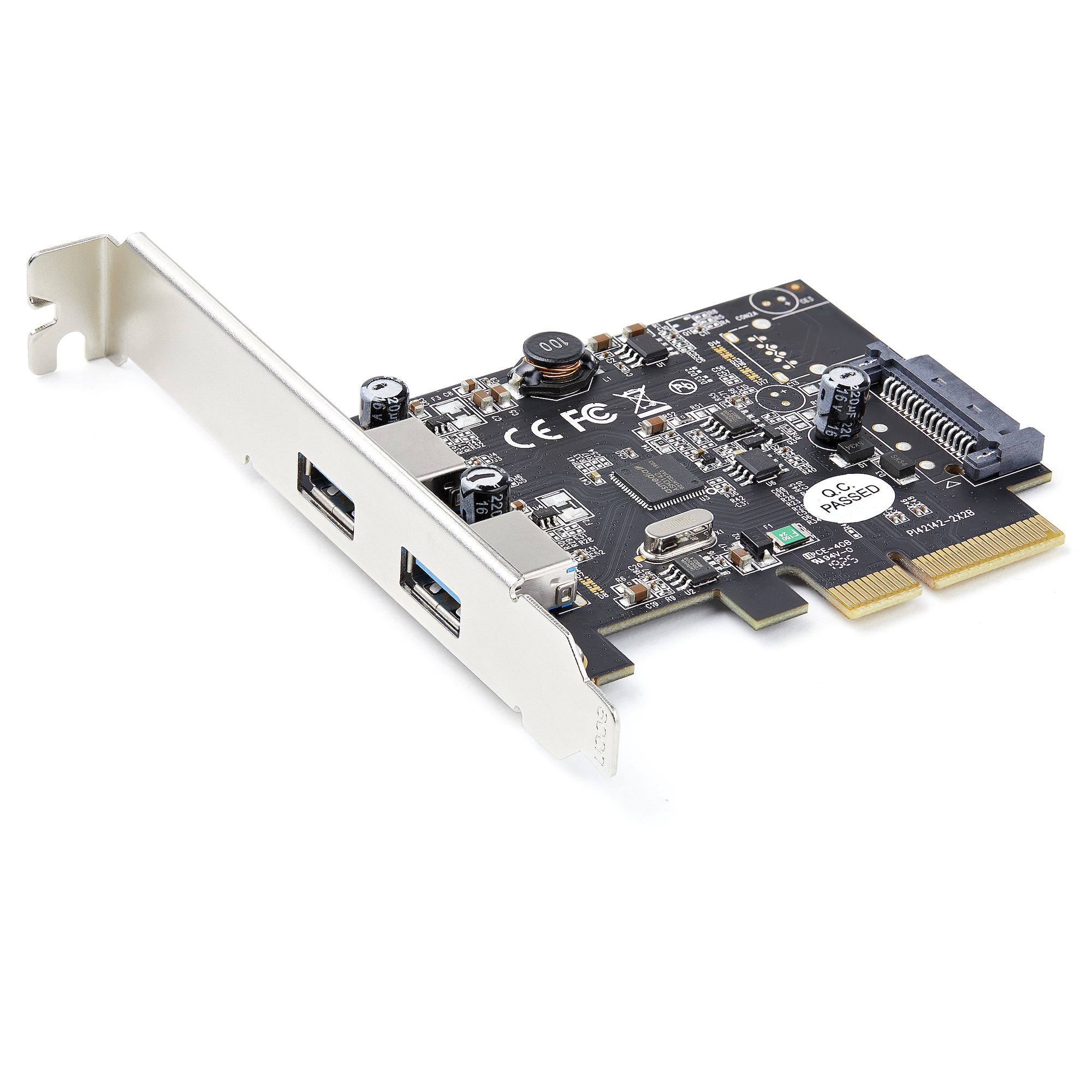 StarTech.com 2-Port USB PCIe Card with 10Gbps/port - USB 3.1/3.2 Gen 2 Type-A PCI Express 3.0 x2 Host Controller Expansion Card - Add-On Adapter Card - Full/Low Profile - Windows & Linux