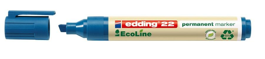 Image of Edding 22 EcoLine permanent marker Chisel tip Blue