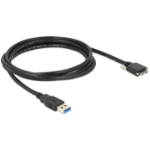 DeLOCK 2m USB 3.0 USB cable USB 3.2 Gen 1 (3.1 Gen 1) USB A Micro-USB B Black