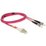 DeLOCK LC - ST, 1m InfiniBand/fibre optic cable Violet