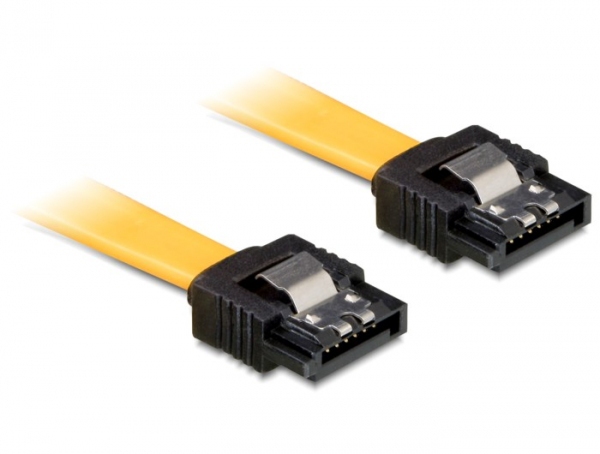 Image of DeLOCK 0.1m SATA M/M SATA cable Yellow