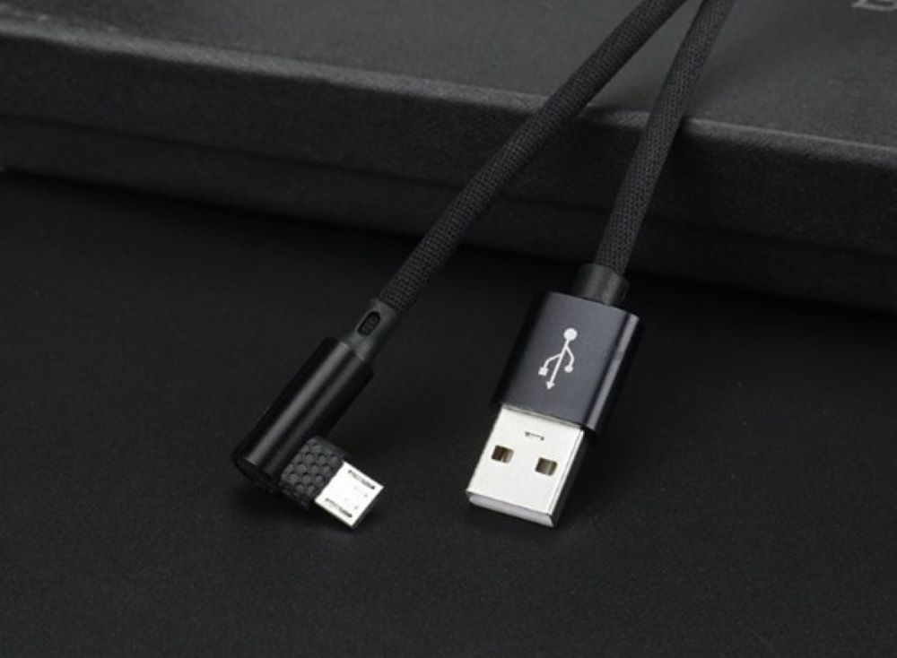 JLC USB (Male) to Type C (Male) 90-degree Cable 1.2M Black