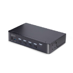 StarTech.com 4-Port DisplayPort KVM Switch, 8K 60Hz / 4K 144Hz, Single Display, DP 1.4, 2x USB 3.0 Ports, 4x USB 2.0 HID Ports, Push-Button & Hotkey Switching, TAA Compliant - OS Independent, Metal Housing