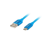 Lanberg CA-USBM-20CU-0010-BL USB cable USB 2.0 1 m Micro-USB A USB A Blue