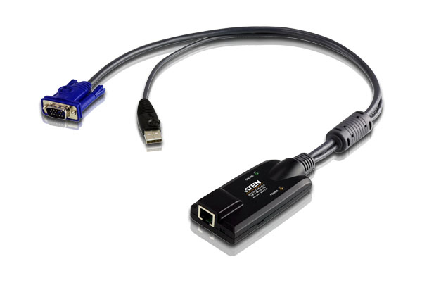 Image of ATEN USB - VGA to Cat5e/6 KVM Adapter Cable (CPU Module), with...