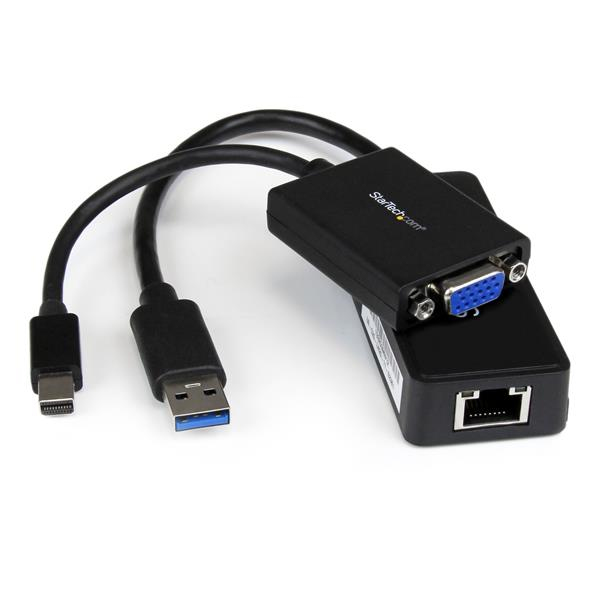 StarTech.com Lenovo ThinkPad X1 Carbon VGA and Gigabit Ethernet Adapter Kit - MDP to VGA - USB 3.0 to GbE
