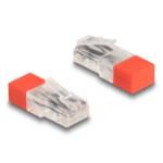 DeLOCK RJ45 plug with terminating resistor 120 Ohm red