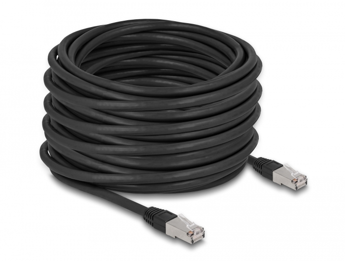 EU Product - RJ45 NWK Cat.6A S/FTP PE Outdoor 20 m schwarz thumbnail