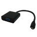 Microconnect HDMIDVGAB video cable adapter 0.25 m HDMI Type D (Micro) VGA (D-Sub) Black