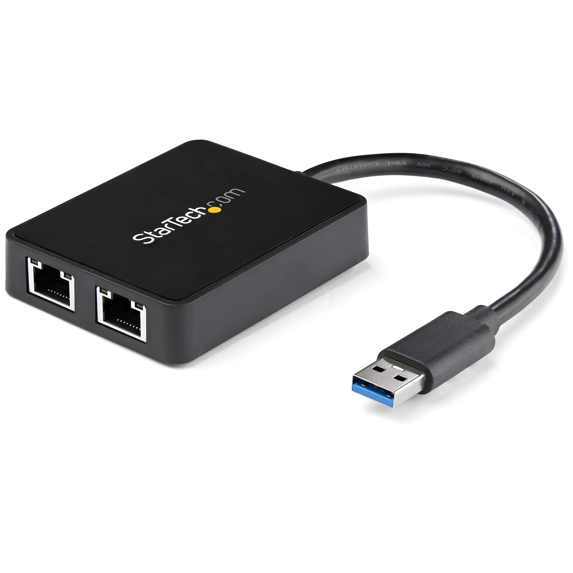 Image of StarTech.com USB 3.0 to Dual Port Gigabit Ethernet Adapter NIC w/...