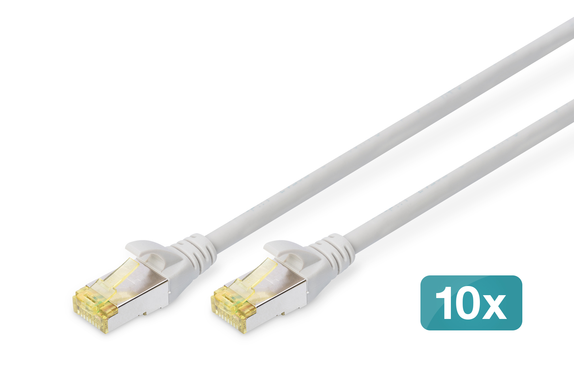 Digitus CAT 6A S/FTP patch cable. 10 pieces