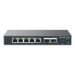 Grandstream Networks GCC6010 network switch Gigabit Ethernet (10/100/1000) Power over Ethernet (PoE) Black, Silver