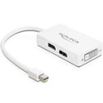 DeLOCK 0.16m DisplayPort/VGA + HDMI + DVI Mini DisplayPort White