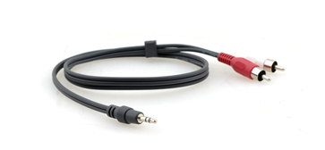Kramer Electronics 3.5mm - 2 RCA, 0.9m audio cable Black, Red, White