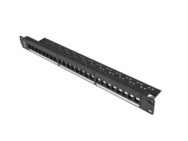 PPKS-1024-B LANBERG Patchpanel Blank 24-Port 1U fr Keystone schwarz