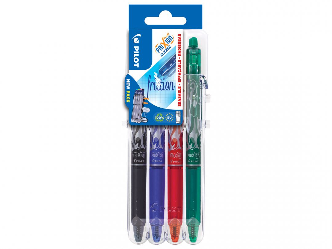 Image of Pilot FriXion Ball Clicker 0.7 Black, Blue, Green, Red