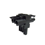 OE Elsafe : T Connector 1 Male / 2 Female Black