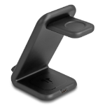 DeLOCK 66941 oplader voor mobiele apparatuur Hoofdtelefoons, Smartphone, Smartwatch Zwart USB Draadloos opladen Snel opladen Binnen