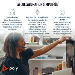 POLY Micro-casque Blackwire 3325 stéréo USB-C + connexion 3,5 mm + adaptateur USB-C/A