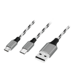 LogiLink CU0202 USB cable USB 2.0 1.2 m USB A USB C/Micro-USB A Grey