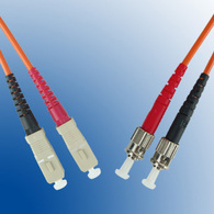 Image of Microconnect ST/PC-SC/PC 2m fibre optic cable OM1 Orange