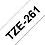 Brother TZE-261 label-making tape Black on white TZ