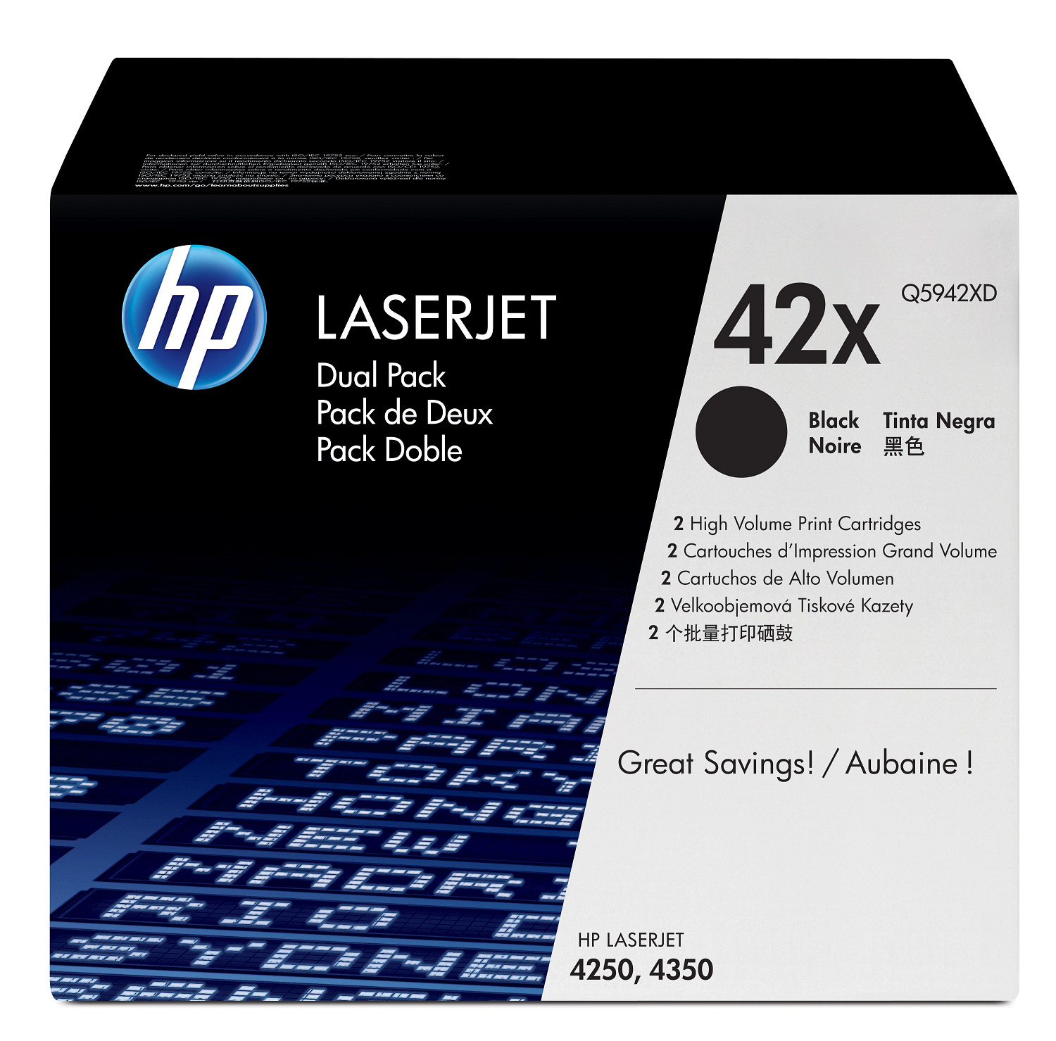 HP Q5942XD/42XD Toner cartridge black high-capacity twin pack. 2x20K p
