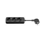 Microconnect GRU0035B power extension 5 m 3 AC outlet(s) Indoor Black