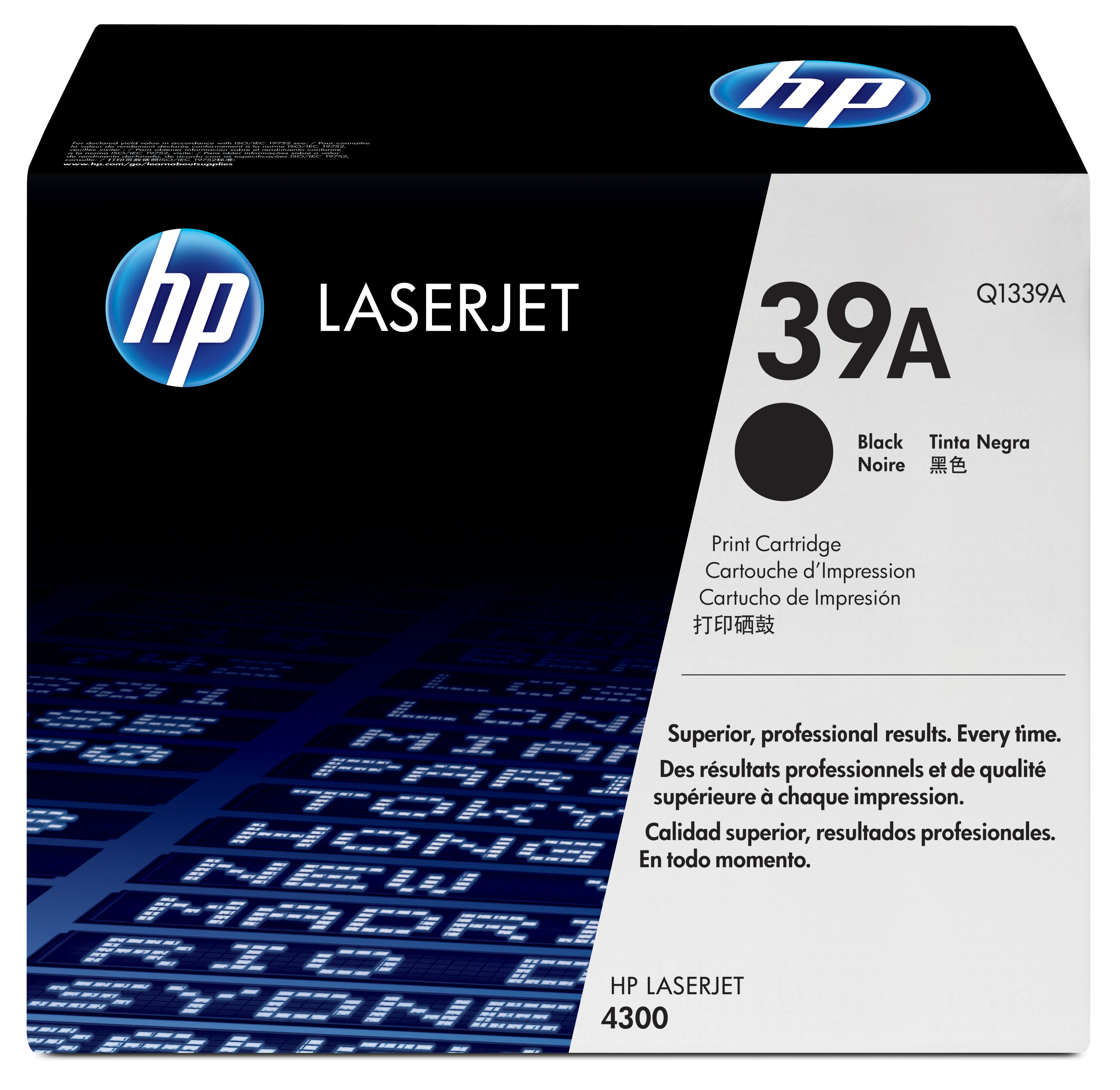 Image of HP Q1339A/39A Toner cartridge black, 18K pages/5% for HP LaserJet 4300