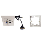 Vivolink WI221293 socket-outlet HDMI + VGA + USB A + 3.5mm White