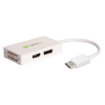 Techly IADAP-DP-COMBOF3 video cable adapter DisplayPort White
