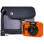 Kodak PIXPRO WPZ2 16MP 4x Zoom Tough Compact Camera - Orange - Camera + Sandisk 32GB MicroSD Card + System Bag