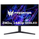 Acer Predator X27UX1 QD-OLED gaming monitor - 26.5", QD-OLED, Quad HD, 240Hz, 0.03ms, FreeSync Premium Pro, DisplayHDR 400 True Black, HDMI & DP