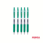 Zebra Eco SARASA Gel Retractable Rollerball CLIP 0.7mm Pen Green Ink Box 12