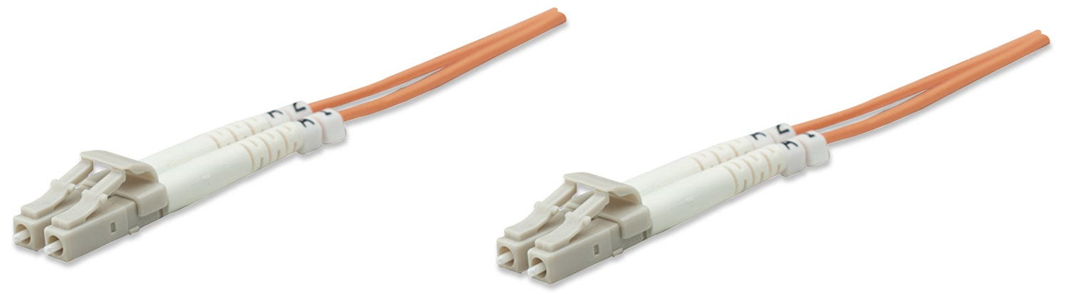 Photos - Cable (video, audio, USB) INTELLINET Fiber Optic Patch Cable, OM1, LC/LC, 2m, Orange, Duplex, Mu 471 