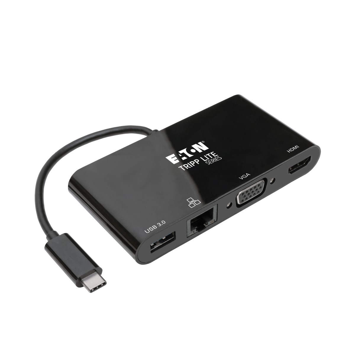 Image of Tripp Lite U444-06N-HV4GUB USB-C Multiport Adapter - 4K HDMI. VGA. USB