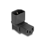 DeLOCK Power Adapter IEC 60320 - C14 to C13, male / female, 10 A, 90° angled