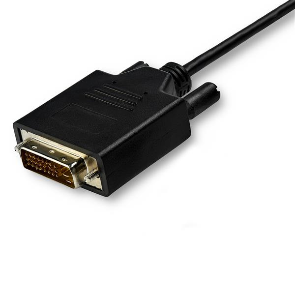 StarTech.com 10ft (3m) USB C to DVI Cable - 1080p (Single Link) USB Type-C (DP Alt Mode HBR2) to DVI-Digital Video Adapter Cable - Works w/ Thunderbolt 3 - Laptop to DVI Monitor/Display