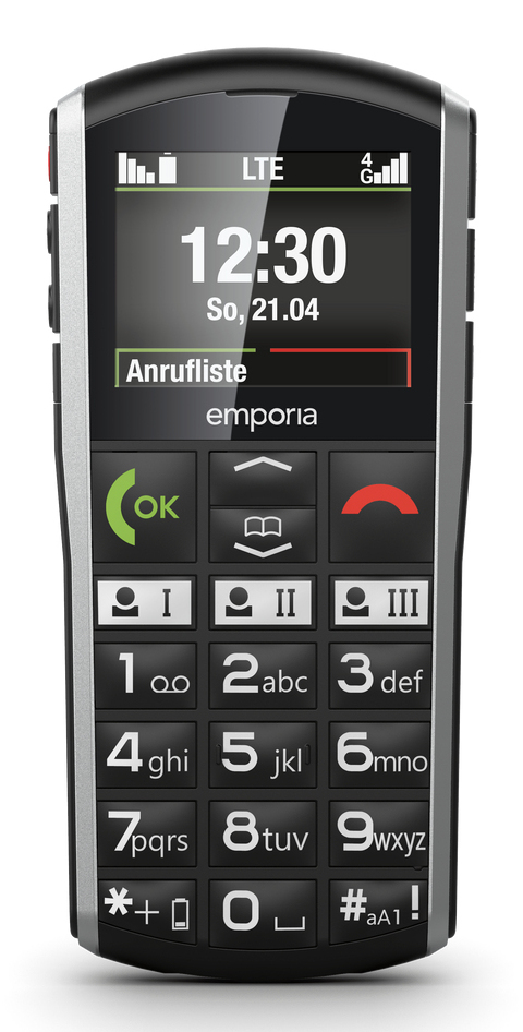 Emporia SIMPLICITY-LTE 5.08 cm (2") 90 g Black, Silver Entry-level phone