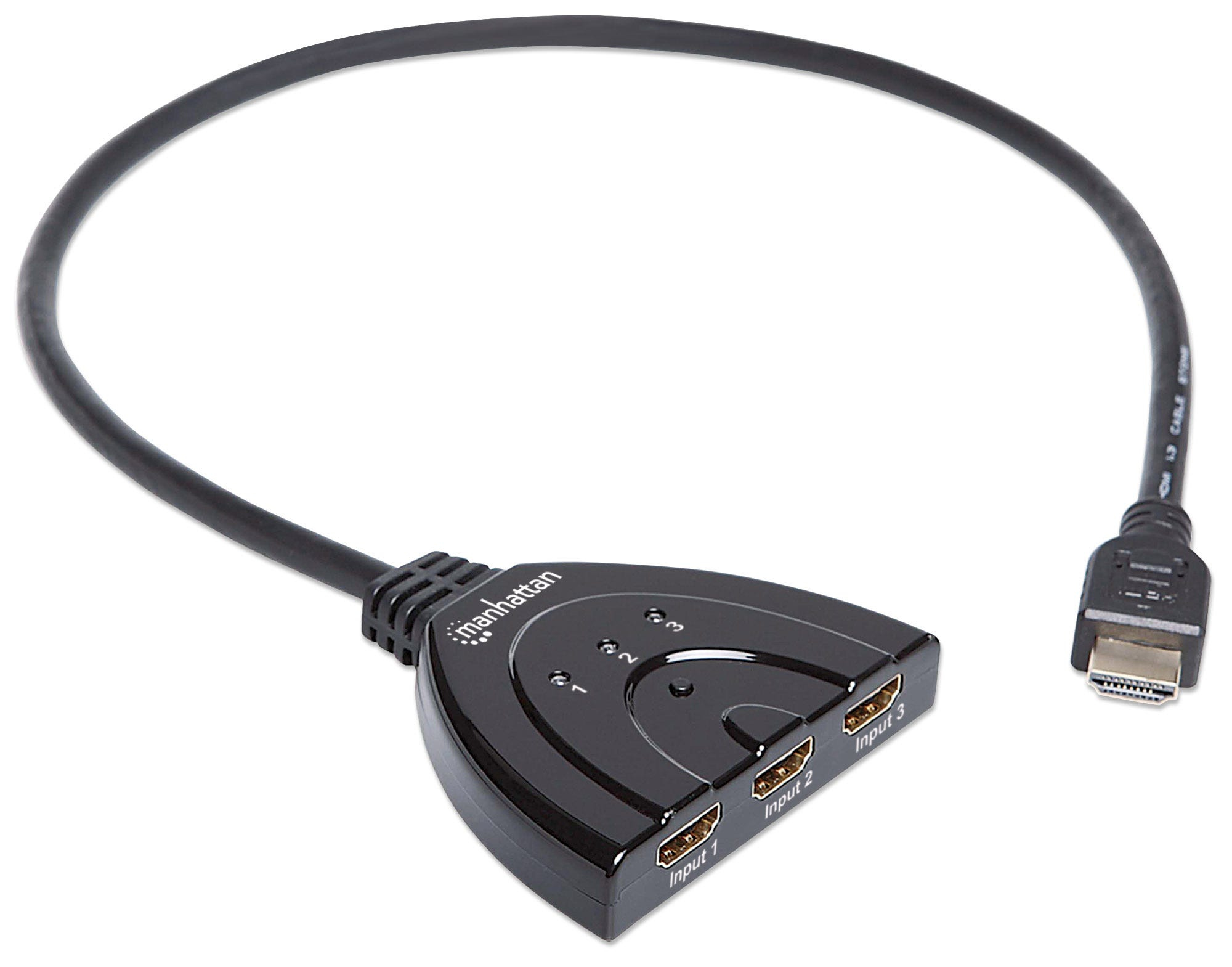 Image of Manhattan HDMI Switch 3-Port, 1080p, Connects x3 HDMI sources to...