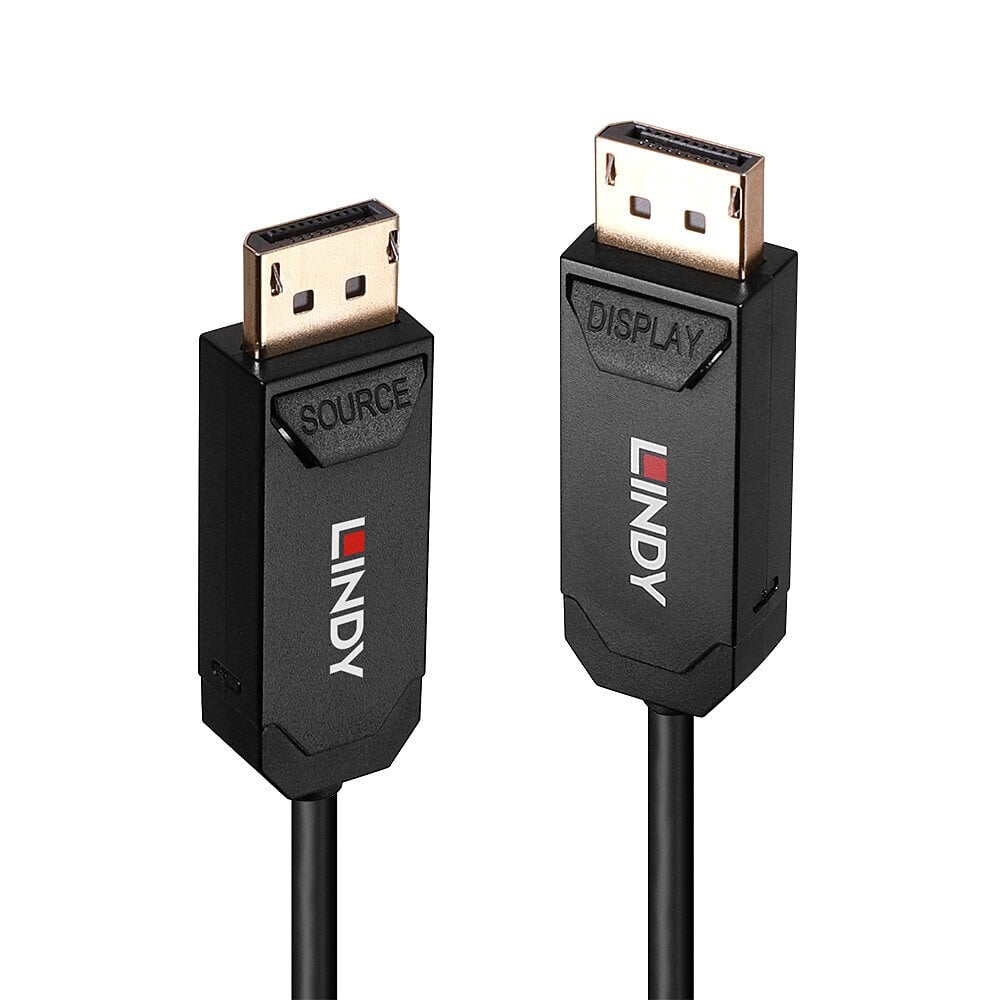 Image of Lindy 10m Fibre Optic Hybrid DP 2.0 UHBR10 Cable