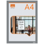 Nobo Self-adhesive Magnetic Poster Frame A4, Silver