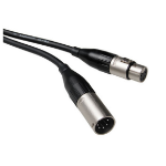 Amphenol DMX-5, M/F, 15m audio kabel Zwart