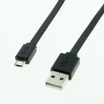 ROLINE USB 2.0 Cable, A - Micro B, M/M, black, 1m 1m