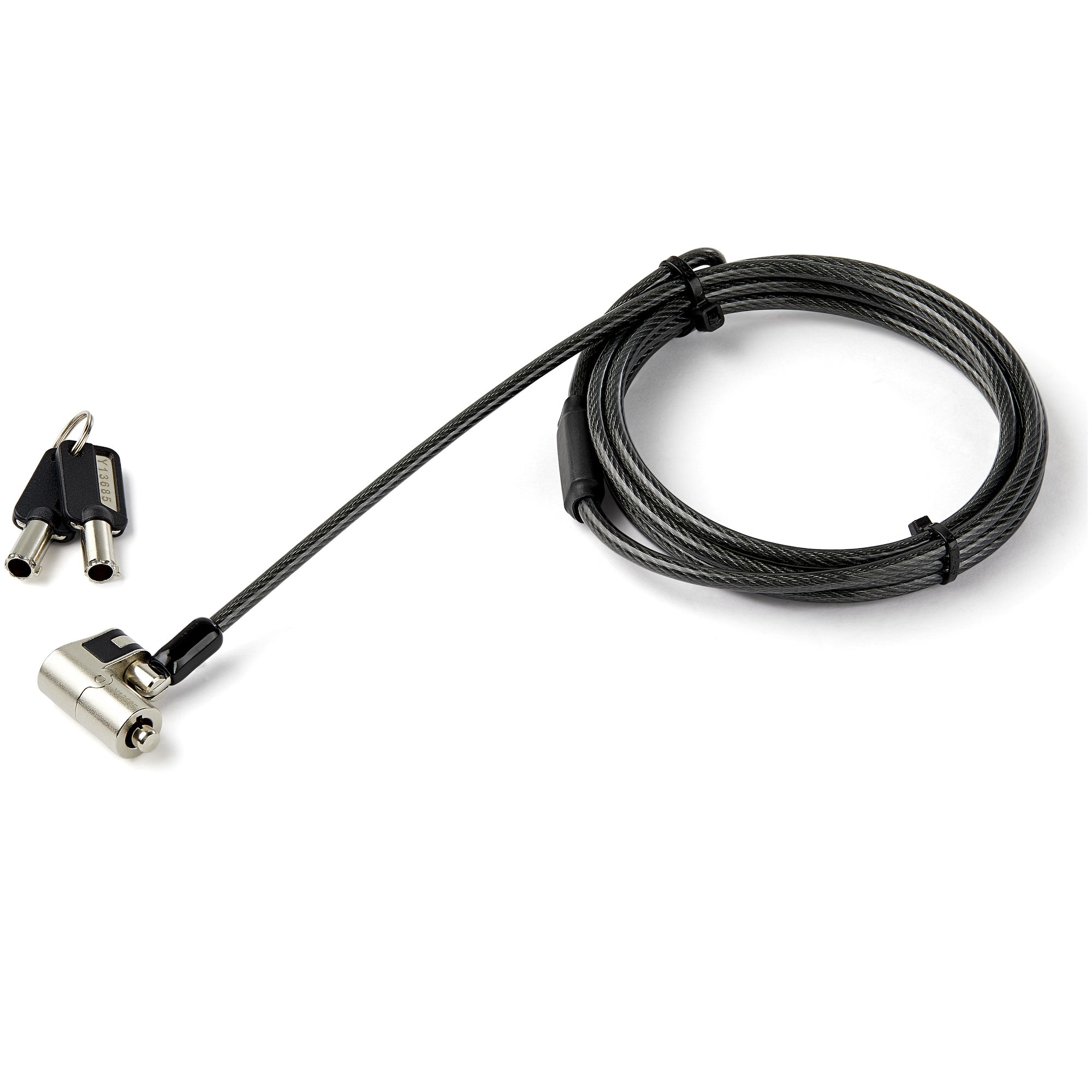 Image of StarTech.com 6.5' (2m) 3-in-1 Universal Laptop Cable Lock - Keyed...
