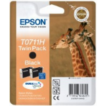 Epson Giraffe T0711 - Giraffes Inks black twin pack ink cartridge 1 pc(s) Original