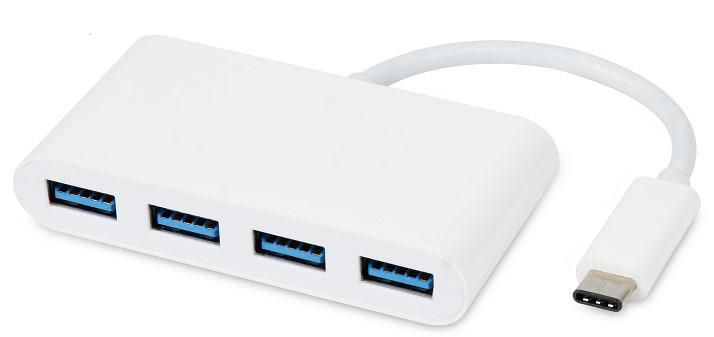 Microconnect USB3.1CUSB3 interface hub USB 3.2 Gen 1 (3.1 Gen 1) Type-C 5000 Mbit/s White