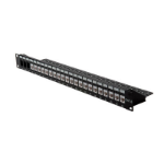 ROLINE Cat.6 19"-Keystone Patch Panel, black