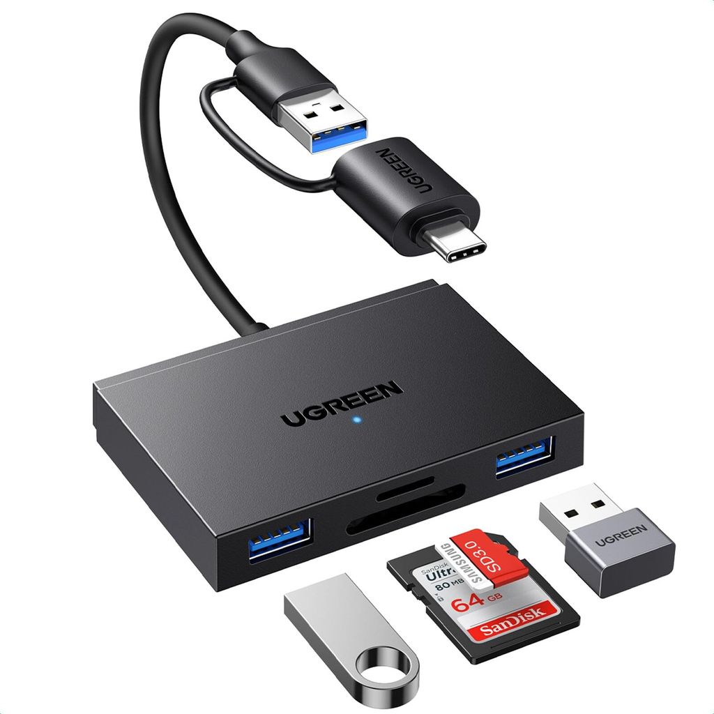 EU Product - 4-in-1 USB-C/USB-A Memory Card Reader thumbnail